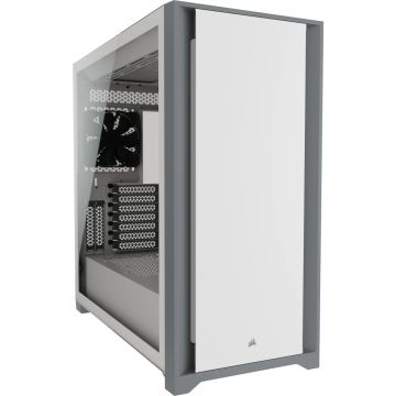 Corsair Geh CORSAIR Midi 5000D TG (Tempered Glass) White (CC-9011209-WW) thumbnail