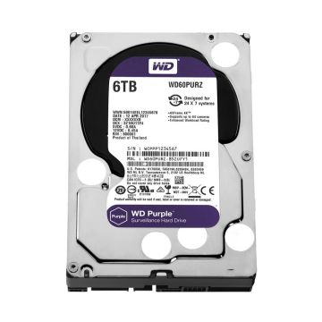 Western Digital WD Purple Surveillance Hard Drive Hard Disk WD60PURZ 6TB 3.5 SATA-600 5400rpm (WD60PURZ) thumbnail