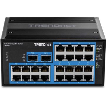 TRENDnet 26-PORT HARDENED INDUSTRIAL - GIGABIT DIN-RAIL SWITCH (TI-G262) (TI-G262) thumbnail