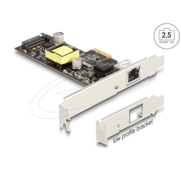 DELOCK PCI Express x1 Karte auf 1x 2,5 Gigabit LAN PoE+ i225 (88506) thumbnail