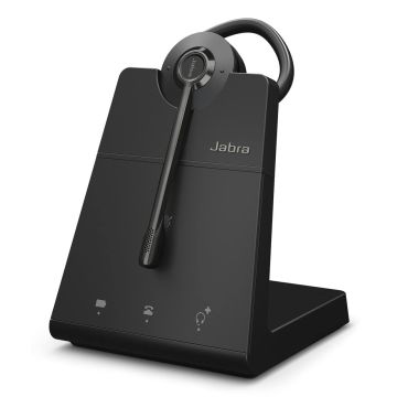 Jabra Engage 45 SE Headset Draadloos oorhaak, Hoofdband Kantoor/callcenter Zwart (9655-523-111) thumbnail