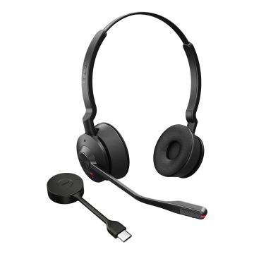 Jabra Engage 55 SE Headset Draadloos Hoofdband Kantoor/callcenter USB Type-C Zwart (9659-430-111) thumbnail