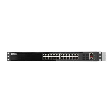 QNAP QSW-M3224-24T netwerk-switch Managed L3 10G Ethernet (100/1000/10000) 1U Zwart, Zilver (QSW-M3224-24T) thumbnail