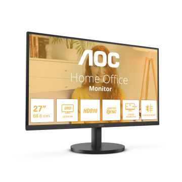 AOC B3 U27B3M computer monitor 68,6 cm (27") 3840 x 2160 Pixels 4K Ultra HD LCD Zwart (U27B3M) thumbnail
