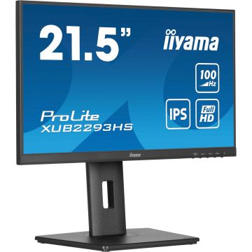 iiyama ProLite XUB2293HS-B6 computer monitor 54,6 cm (21.5") 1920 x 1080 Pixels Full HD LED Zwart (XUB2293HS-B6) thumbnail
