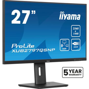 iiyama ProLite XUB2797QSNP-B1 computer monitor 68,6 cm (27") 2560 x 1440 Pixels Quad HD LED Zwart (XUB2797QSNP-B1) thumbnail