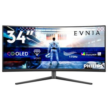 Philips Evnia 6000 34M2C6500/00 computer monitor 86,4 cm (34") 3440 x 1440 Pixels Wide Quad HD QD-OLED Grijs (34M2C6500/00) thumbnail
