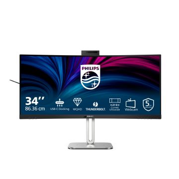 Philips 6000 series 34B2U6603CH/00 computer monitor 86,4 cm (34") 3440 x 1440 Pixels Wide Quad HD LCD Grijs (34B2U6603CH/00) thumbnail