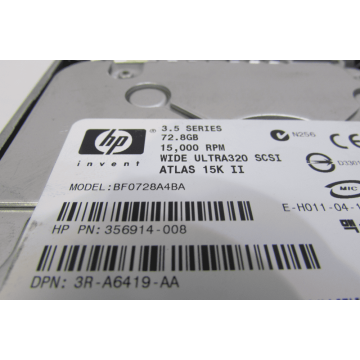 HP Harddisk 72GB 15k U320 Hot plug (BF0728A4BA) thumbnail