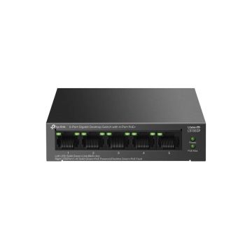 TP-Link LiteWave LS105GP netwerk-switch Unmanaged Gigabit Ethernet (10/100/1000) Power over Ethernet (PoE) Zwart (LS105GP) thumbnail