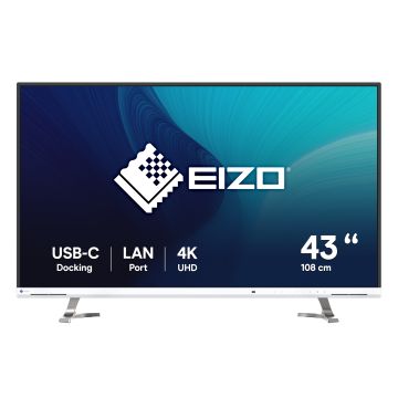 EIZO FlexScan EV4340X-WT computer monitor 108 cm (42.5") 3840 x 2160 Pixels 4K Ultra HD LCD Wit (EV4340X-WT) thumbnail