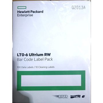 HPE LTO6 Ultrium Barcode Label RW (100+10) Q2013A (Q2013A) thumbnail