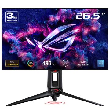ASUS ROG Swift OLED PG27AQDP computer monitor 67,3 cm (26.5") 2560 x 1440 Pixels Quad HD Zwart (90LM0A20-B01A70) thumbnail