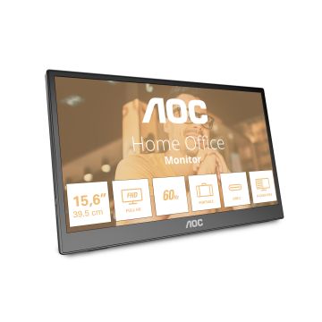 AOC 16T3EA Draagbare televisie en monitoor Zwart 39,6 cm (15.6") 1920 x 1080 Pixels (16T3EA) thumbnail