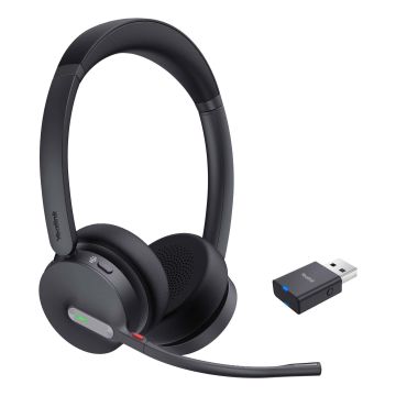 Yealink WH64 Hybrid Dual Teams Headset Draadloos Hoofdband Kantoor/callcenter Micro-USB Bluetooth Zwart (1208685) thumbnail