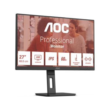 AOC E3 U27E3UF computer monitor 68,6 cm (27") 3840 x 2160 Pixels 4K Ultra HD LED Zwart (U27E3UF) thumbnail