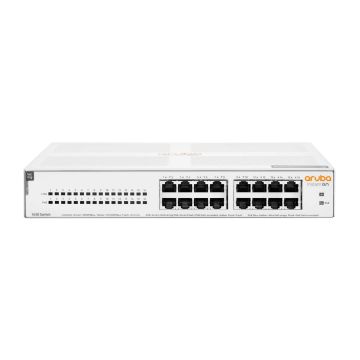 Hewlett Packard Enterprise Aruba Instant On 1430 16G Class4 PoE 124W Unmanaged L2 Gigabit Ethernet (10/100/1000) Power over Ethernet (PoE) 1U Wit (R8R48A#ABB) thumbnail
