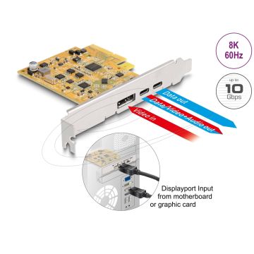 DELOCK PCI Express x4 Karte zu 1x extern USB TypeC 10 Gbps B (90161) thumbnail