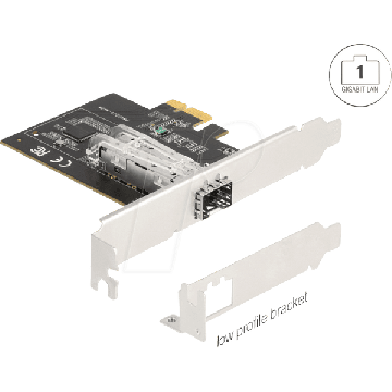 DELOCK PCI Express x1 Karte zu 1 x SFP Slot Gigabit LAN i210 (88318) thumbnail