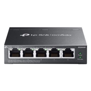 TP-Link Omada ES205GP netwerk-switch Managed Gigabit Ethernet (10/100/1000) Power over Ethernet (PoE) Zwart (ES205GP) thumbnail