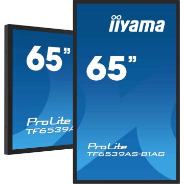 iiyama TF6539AS-B1AG beeldkrant Kiosk-ontwerp 163,8 cm (64.5") LED 435 cd/m² 4K Ultra HD Zwart Touchscreen Type processor Android 11 24/7 (TF6539AS-B1AG) thumbnail