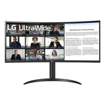 LG 34WR55QK-B computer monitor 86,4 cm (34") 3440 x 1440 Pixels Wide Quad HD Zwart (34WR55QK-B.AEU) thumbnail