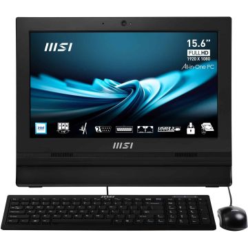 MSI Pro AP162T ADL-019DE Intel® N N100 39,6 cm (15.6") 1920 x 1080 Pixels Touchscreen Alles-in-één-pc 4 GB DDR4-SDRAM 128 GB SSD Windows 11 Pro Wi-Fi 5 (802.11ac) Zwart (00A60211-019) thumbnail