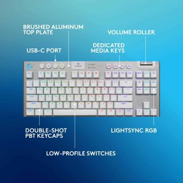 Logitech G915 X LIGHTSPEED TKL WRLS G KB-WHITE-FR (920-012734) thumbnail