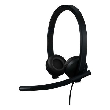 Logitech H570e Headset Bedraad Hoofdband Kantoor/callcenter USB Type-C Zwart (981-001431) thumbnail