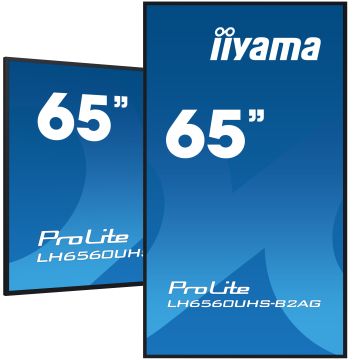 iiyama LH6560UHS-B2AG beeldkrant Digitaal A-kaart 163,8 cm (64.5") LED Wifi 500 cd/m² 4K Ultra HD Zwart Type processor Android 11 24/7 (LH6560UHS-B2AG) thumbnail