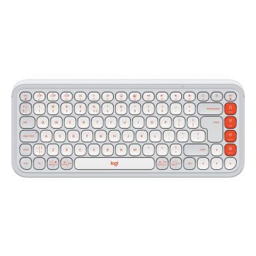 Logitech POP Icon Keys toetsenbord Universeel Bluetooth QWERTY US International Oranje, Wit (920-013072) thumbnail