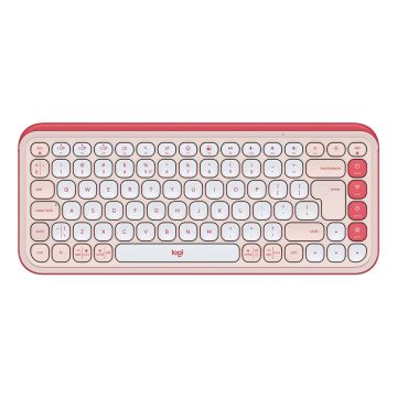 Logitech POP Icon Keys toetsenbord Universeel Bluetooth QWERTY US International Roze, Wit (920-013073) thumbnail