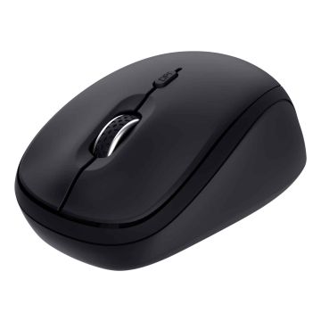 Trust Yvi+ Multi-device Draadloze Muis - RF en Bluetooth muis – Compact ontwerp – 1600 DPI – Zwart (25440) thumbnail