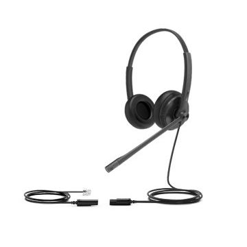 Yealink YHS34 Lite Dual Headset Bedraad Hoofdband Kantoor/callcenter Zwart (YHS34LITEDUAL) thumbnail