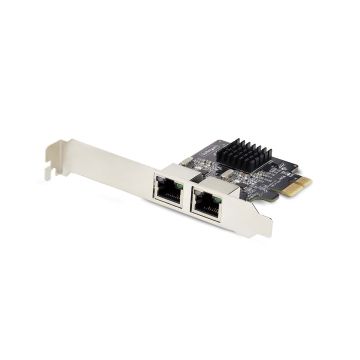 StarTech.com 2-Port Gigabit PCIe Ethernet Adapter Kaart, 1Gbps PCIe Netwerkkaart, 10/100/1000Mbps PCI Express NIC, Dual Realtek RTL8111H, Windows en Linux, TAA (ST1000SPEXD4T) thumbnail
