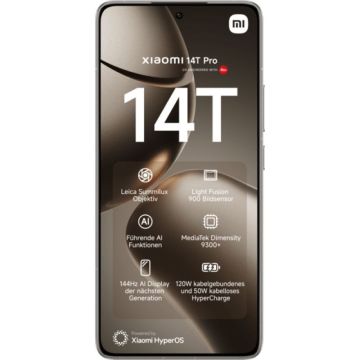 Xiaomi 14T Pro 512GB DS Titan Grey 6.7 EU 5G (12GB) Android (MZB0HHFEU) thumbnail