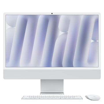 Apple 24-inch iMac with Retina 4.5K display, Nano glass: Apple M4 chip with 10-core CPU and 10-core GPU, 256GB SSD, 16GB - Silve (MD3H4D/A) thumbnail