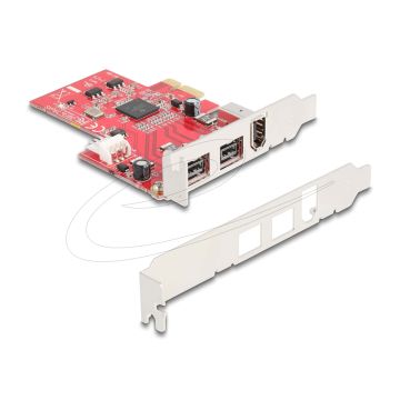 DELOCK PCI Express x1 Karte zu 2 x extern FireWire B (90738) thumbnail