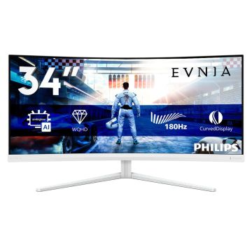 Philips Evnia 5000 34M2C5501A/00 computer monitor 86,4 cm (34") 3440 x 1440 Pixels Wide Quad HD LCD Wit (34M2C5501A/00) thumbnail