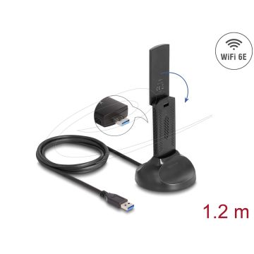 DELOCK Wi-Fi 6E Dualband WLAN USB Adapter (12774) thumbnail