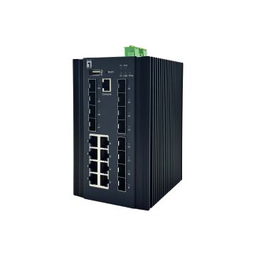 LevelOne IGX-2072 netwerk-switch Managed L2+ Gigabit Ethernet (10/100/1000) Zwart (IGX-2072) thumbnail