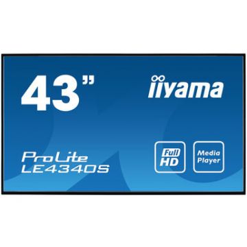iiyama LE4340S-B3 beeldkrant Digitale signage flatscreen 109,2 cm (43") LED 350 cd/m² Full HD Zwart 16/7