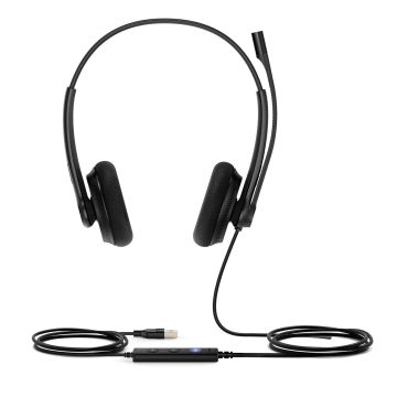 Yealink UH34 Lite Dual Teams Headset Bedraad Hoofdband Kantoor/callcenter USB Type-A Zwart (1308160) thumbnail