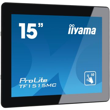 iiyama TF1515MC-B2 computer monitor 38,1 cm (15") 1024 x 768 Pixels XGA LED Touchscreen Zwart (TF1515MC-B2) thumbnail