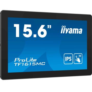 iiyama ProLite TF1615MC-B1 computer monitor 39,6 cm (15.6") 1920 x 1080 Pixels Full HD Touchscreen Zwart (TF1615MC-B1) thumbnail