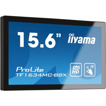 iiyama ProLite TF1634MC-B8X computer monitor 39,6 cm (15.6") 1920 x 1080 Pixels Full HD LED Touchscreen Multi-gebruiker Zwart (TF1634MC-B8X) thumbnail