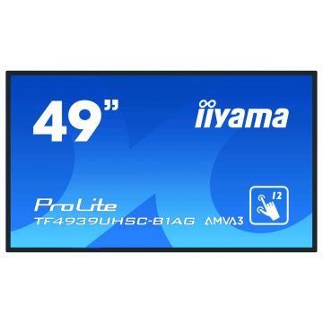 iiyama ProLite TF4939UHSC-B1AG computer monitor 124,5 cm (49") 3840 x 2160 Pixels 4K Ultra HD LED Touchscreen Multi-gebruiker Zwart
