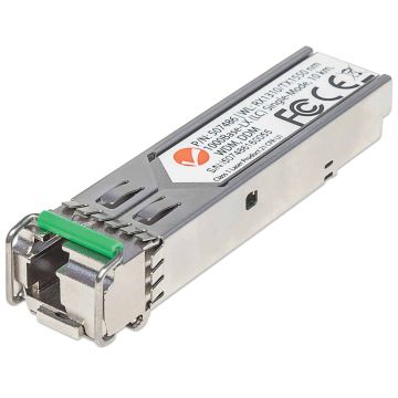 Intellinet Netwerk transceiver Gigabit WDM SFP, 1000Base-LX (LC), 10 km, RX1310/TX1550 nm, MSA-compatibel, equivalent aan Cisco GLC-BX-D, 3 jaar garantie (507486) thumbnail
