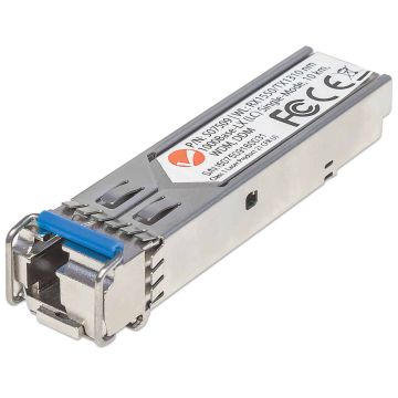 Intellinet Netwerk transceiver Gigabit WDM SFP, 1000Base-LX (LC), 10 km, RX1550/TX1310 nm, MSA-compatibel, equivalent aan Cisco GLC-BX-U, 3 jaar garantie (507509) thumbnail