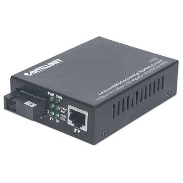 Intellinet 510530 netwerk media converter 100 Mbit/s Single-mode Zwart